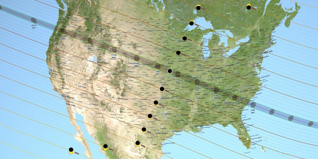 Solar Eclipse Zone Map